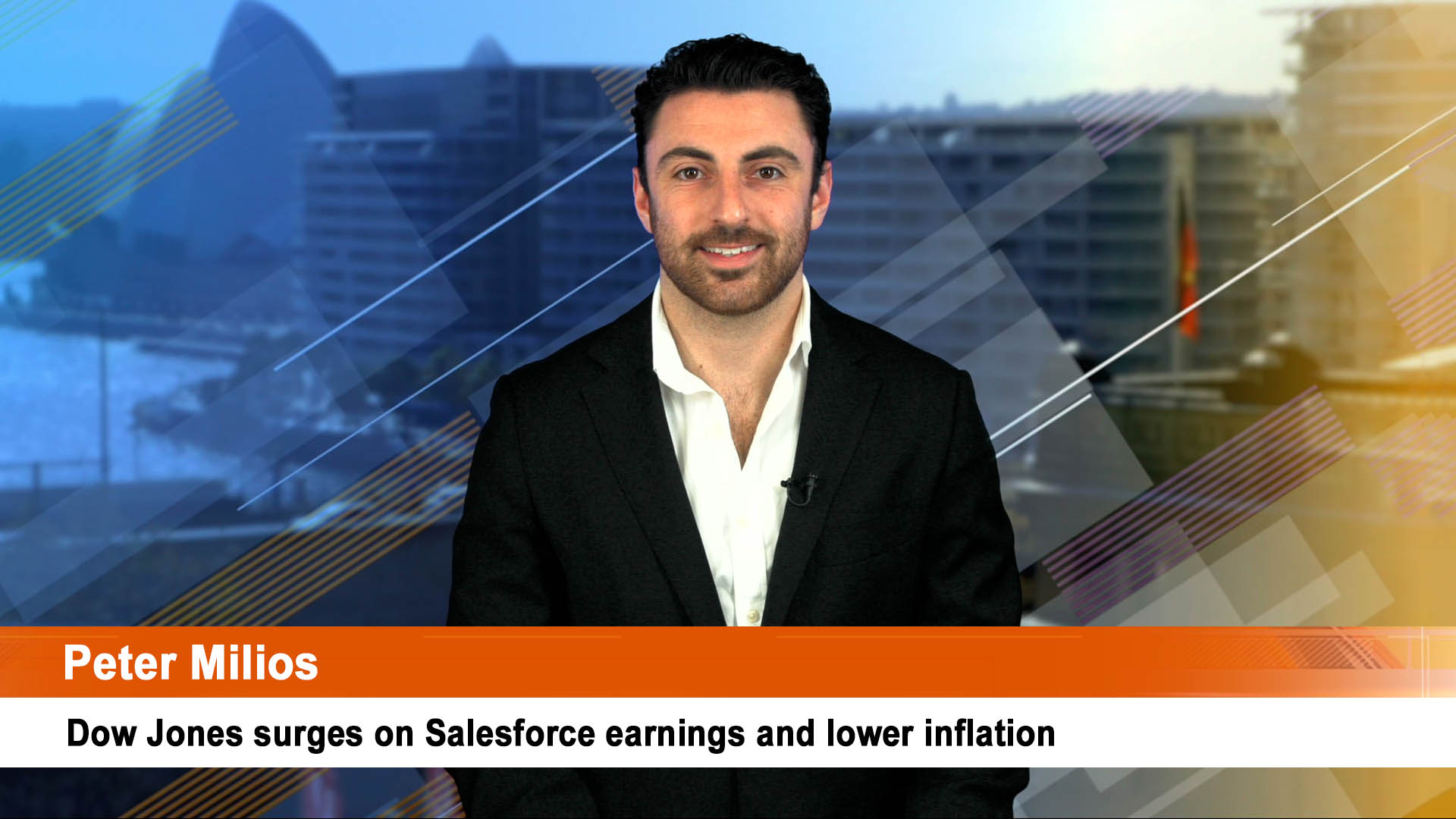 Dow Jones surges on Salesforce earnings and lower inflation