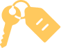 A yellow icon depicting a key with an attached key tag.